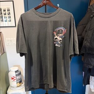 All Saints Dark Gray Graphic Tee